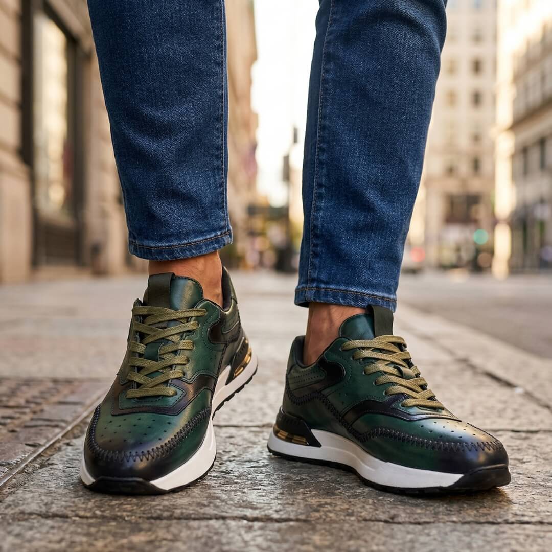 Ottavio | Sneaker Color Block in Pelle