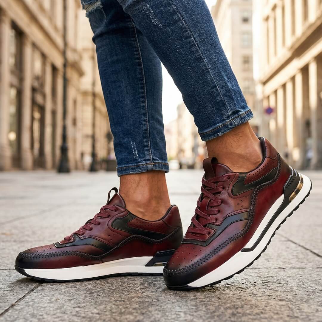 Ottavio | Sneaker Color Block in Pelle