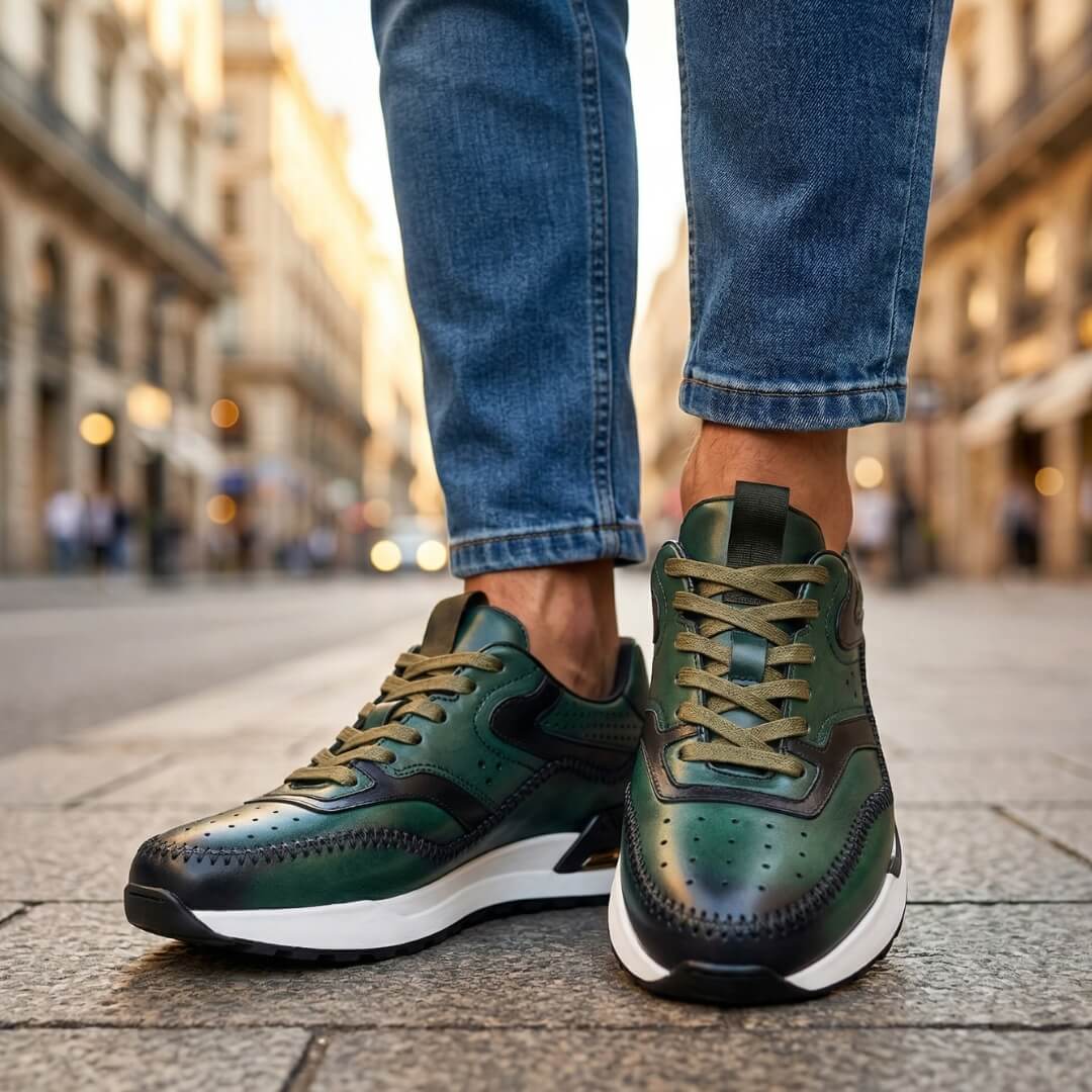 Ottavio | Sneaker Color Block in Pelle