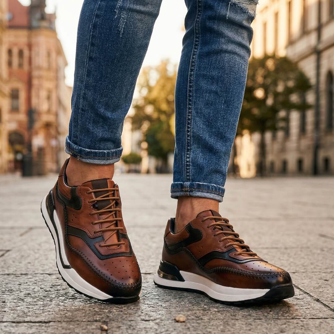Ottavio | Sneaker Color Block in Pelle