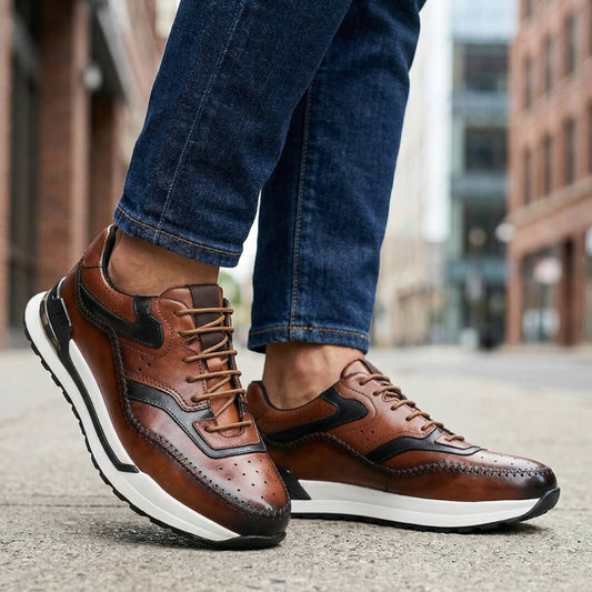 Ottavio | Sneaker Color Block in Pelle
